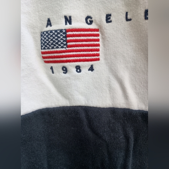 John Galt Woman’s 1/4 Zip Pullover Sweater Navy Blue Sz S Collared LA 1984 - Picture 4 of 8